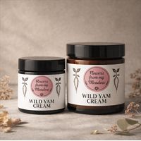 Flowers From My Meadow Wild Yam Cream Glass Jar - 100ml
